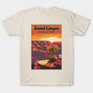 Grand Canyon National Park Vintage Travel Poster T-Shirt